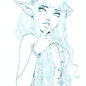 Раскраска Эльфы Раскраска Эльфы