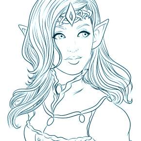 Раскраска Эльфы Раскраска Эльфы