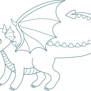 Раскраска Драконы