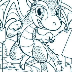 Раскраска Драконы