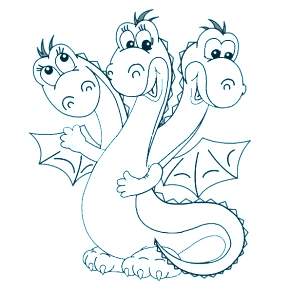 Раскраска Драконы