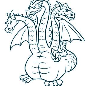 Раскраска Драконы