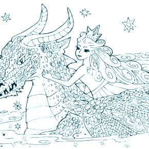 Раскраска Драконы