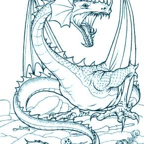 Раскраска Драконы