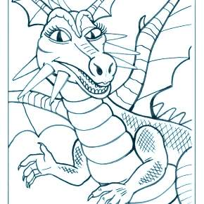 Раскраска Драконы