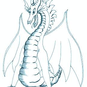 Раскраска Драконы