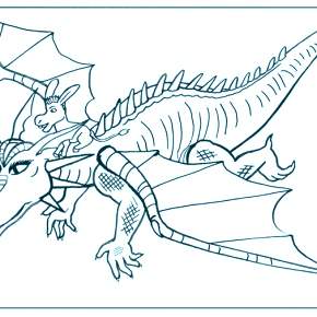 Раскраска Драконы