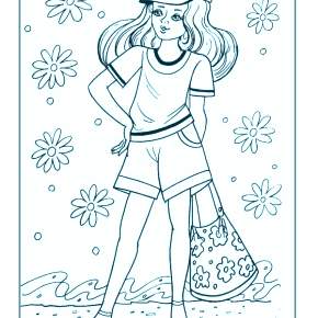 Раскраска Модницы Раскраска Модницы