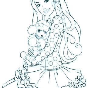 Раскраска Модницы Раскраска Модницы