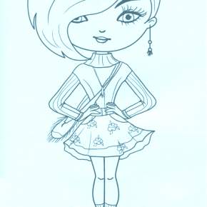 Раскраска Модницы Раскраска Модницы