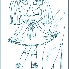Раскраска Модницы Раскраска Модницы