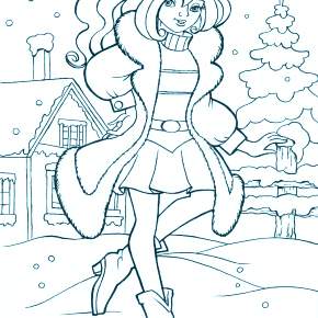 Раскраска Модницы Раскраска Модницы