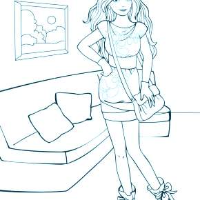 Раскраска Модницы Раскраска Модницы