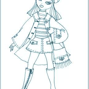 Раскраска Модницы Раскраска Модницы