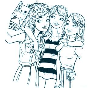 Раскраска Модницы Раскраска Модницы