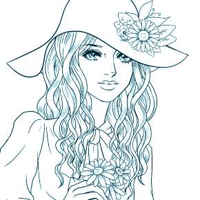 Раскраска Модницы Раскраска Модницы