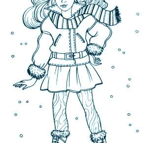 Раскраска Модницы Раскраска Модницы