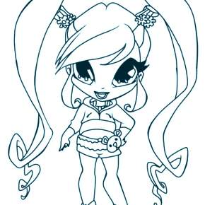 Раскраска Модницы Раскраска Модницы