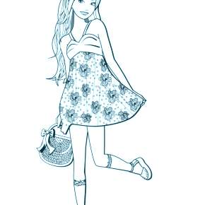 Раскраска Модницы Раскраска Модницы