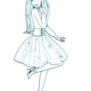 Раскраска Модницы Раскраска Модницы