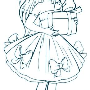 Раскраска Модницы Раскраска Модницы