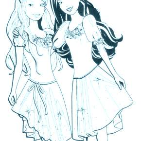Раскраска Модницы Раскраска Модницы