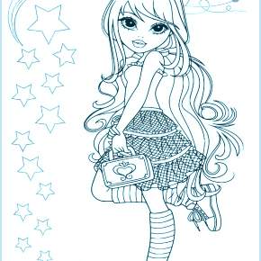 Раскраска Модницы Раскраска Модницы