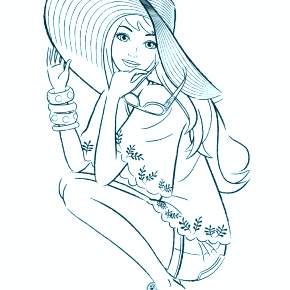 Раскраска Модницы Раскраска Модницы