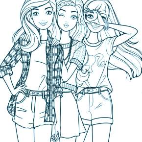 Раскраска Модницы Раскраска Модницы