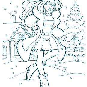 Раскраска Модницы Раскраска Модницы