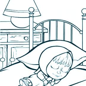 Раскраска Маша и Медведь