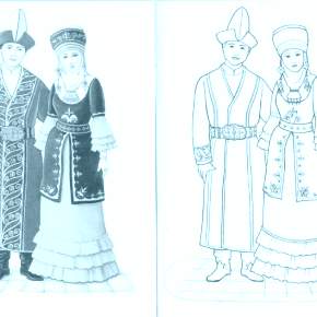 Раскраска Национальные костюмы Раскраска Национальные костюмы