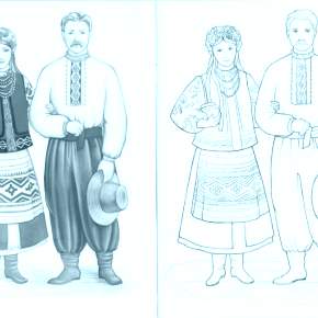 Раскраска Национальные костюмы Раскраска Национальные костюмы