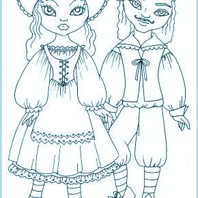 Раскраска Национальные костюмы Раскраска Национальные костюмы