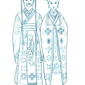 Раскраска Национальные костюмы Раскраска Национальные костюмы