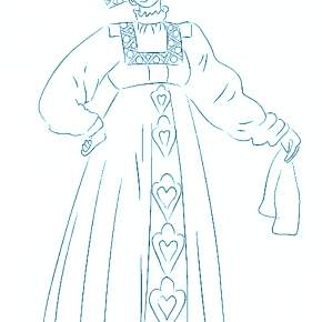 Раскраска Национальные костюмы Раскраска Национальные костюмы