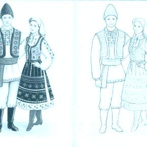 Раскраска Национальные костюмы Раскраска Национальные костюмы