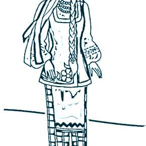 Раскраска Национальные костюмы Раскраска Национальные костюмы