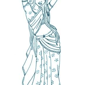 Раскраска Национальные костюмы Раскраска Национальные костюмы