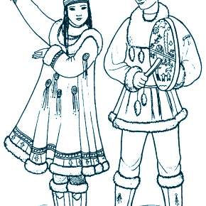 Раскраска Национальные костюмы Раскраска Национальные костюмы