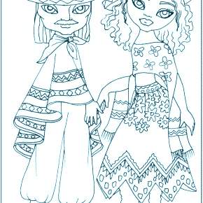 Раскраска Национальные костюмы Раскраска Национальные костюмы