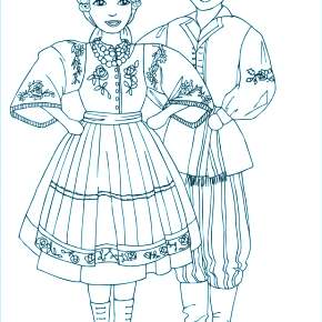 Раскраска Национальные костюмы Раскраска Национальные костюмы