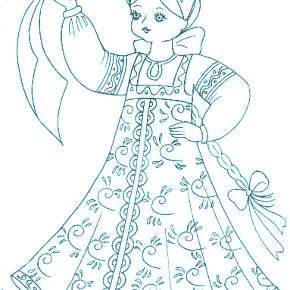 Раскраска Национальные костюмы Раскраска Национальные костюмы