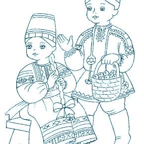 Раскраска Национальные костюмы Раскраска Национальные костюмы