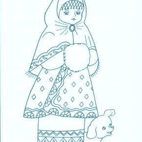 Раскраска Национальные костюмы Раскраска Национальные костюмы